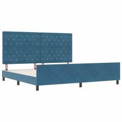 Rete letto vidaXL Blu scuro 200x200 cm Velluto