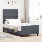 Struttura letto vidaXL Grigio scuro 80x200 cm in velluto