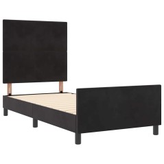 Struttura Letto vidaXL Nera 80x200 cm in Velluto