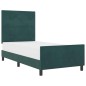 vidaXL Struttura Letto Verde Scuro 90x190 cm in Velluto vidaXL Struttura Letto Verde Scuro 90x190 cm in Velluto