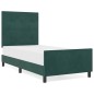 vidaXL Struttura Letto Verde Scuro 90x190 cm in Velluto vidaXL Struttura Letto Verde Scuro 90x190 cm in Velluto