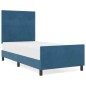 Struttura Letto vidaXL Blu Scuro 90x200 cm Velluto
