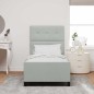 Rete letto vidaXL Grigio chiaro 100x200 cm in velluto