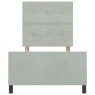 Rete letto vidaXL Grigio chiaro 100x200 cm in velluto
