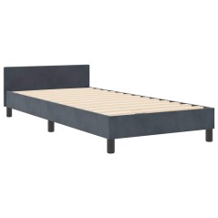 Letto vidaXL Grigio Scuro, 100x200 cm, Realizzato in Velluto