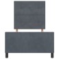 Letto vidaXL Grigio Scuro, 100x200 cm, Realizzato in Velluto