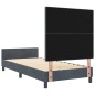 Letto vidaXL Grigio Scuro, 100x200 cm, Realizzato in Velluto