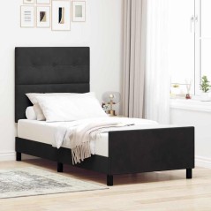 Rete letto vidaXL Nero 100x200 cm Velluto