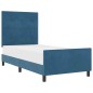 Letto vidaXL Blu Scuro 100x200 cm Velluto Letto vidaXL Blu Scuro 100x200 cm Velluto