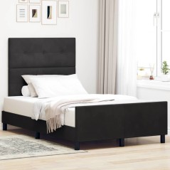 vidaXL Letto Nero 120x190 cm Velluto