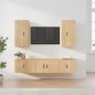 Set di Mobili Porta TV 5 pz Rovere Sonoma in Legno Multistrato Set di Mobili Porta TV 5 pz Rovere Sonoma in Legno Multistrato
