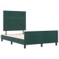 Struttura del letto vidaXL in verde scuro, 120x190 cm, realizzata in velluto Struttura del letto vidaXL in verde scuro, 120x190 cm, realizzata in velluto