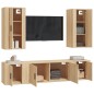Set di Mobili Porta TV 5 pz Rovere Sonoma in Legno Multistrato Set di Mobili Porta TV 5 pz Rovere Sonoma in Legno Multistrato