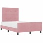 vidaXL Letto Rosa 120x190 cm Velluto