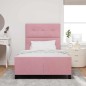 vidaXL Letto Rosa 120x190 cm Velluto