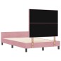 vidaXL Letto Rosa 120x190 cm Velluto