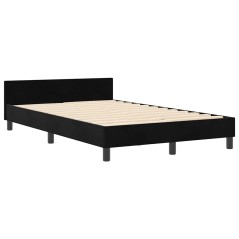 Struttura del letto in velluto nero vidaXL 120x200 cm