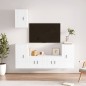 Set di Mobili Porta TV 5 pz Bianco Lucido in Legno Multistrato Set di Mobili Porta TV 5 pz Bianco Lucido in Legno Multistrato