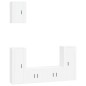 Set di Mobili Porta TV 5 pz Bianco Lucido in Legno Multistrato Set di Mobili Porta TV 5 pz Bianco Lucido in Legno Multistrato