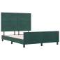 Struttura Letto in Velluto Verde Scuro 140x190 cm Struttura Letto in Velluto Verde Scuro 140x190 cm
