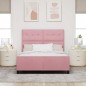 Letto in Velluto Rosa 140x190 cm di vidaXL Letto in Velluto Rosa 140x190 cm di vidaXL