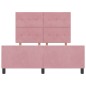 Letto in Velluto Rosa 140x190 cm di vidaXL Letto in Velluto Rosa 140x190 cm di vidaXL