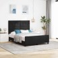 vidaXL Letto Nero 140x200 cm in Velluto