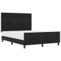 vidaXL Letto Nero 140x200 cm in Velluto