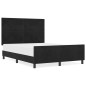 vidaXL Letto Nero 140x200 cm in Velluto