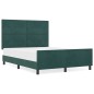vidaXL Struttura del letto Verde Scuro 140x200 cm Velluto vidaXL Struttura del letto Verde Scuro 140x200 cm Velluto