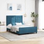 vidaXL Struttura Letto Blu Scuro 140x200 cm Velluto vidaXL Struttura Letto Blu Scuro 140x200 cm Velluto