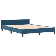 vidaXL Struttura Letto Blu Scuro 140x200 cm Velluto