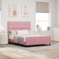 Struttura del letto vidaXL Rosa 140x200 cm Velluto