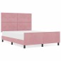 Struttura del letto vidaXL Rosa 140x200 cm Velluto