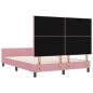 Struttura del letto vidaXL Rosa 140x200 cm Velluto