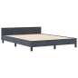 Rete letto vidaXL Grigio scuro 160x200 cm Velluto Rete letto vidaXL Grigio scuro 160x200 cm Velluto
