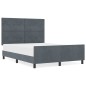 Rete letto vidaXL Grigio scuro 160x200 cm Velluto Rete letto vidaXL Grigio scuro 160x200 cm Velluto