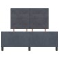 Rete letto vidaXL Grigio scuro 160x200 cm Velluto Rete letto vidaXL Grigio scuro 160x200 cm Velluto