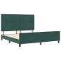 vidaXL Struttura Letto Verde Scuro 180x200 cm Velluto vidaXL Struttura Letto Verde Scuro 180x200 cm Velluto