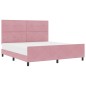 Letto in Velluto Rosa vidaXL 180x200 cm