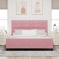 Letto in Velluto Rosa vidaXL 180x200 cm