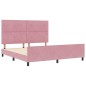 Letto in Velluto Rosa vidaXL 180x200 cm