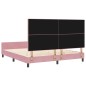 Letto in Velluto Rosa vidaXL 180x200 cm