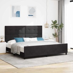 vidaXL Struttura del Letto Nera 200x200 cm in Velluto