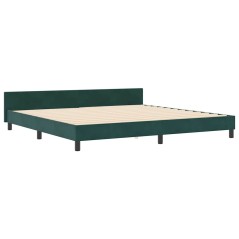 vidaXL Letto Verde Scuro 200x200 cm Velluto