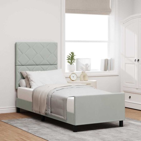 Struttura del letto vidaXL Grigio chiaro 80x200 cm Velluto