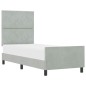 Struttura del letto vidaXL Grigio chiaro 80x200 cm Velluto