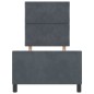 vidaXL Letto Grigio Scuro 80x200 cm in Velluto