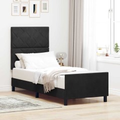 Struttura del letto vidaXL Nera 80x200 cm in Velluto