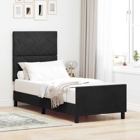 Struttura del letto vidaXL Nera 80x200 cm in Velluto